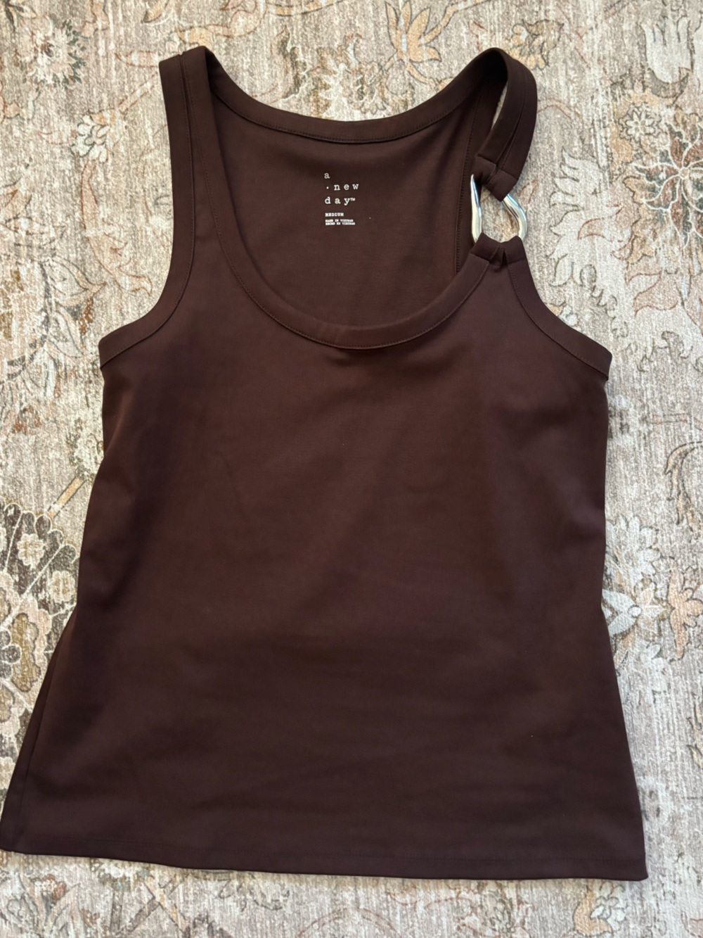 NWOT a new day Women's Chocolate Brown Scoop Neck Tank Top